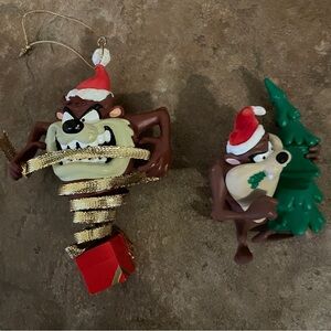 Bundle of 2 Tasmanian Devil Christmas ornaments